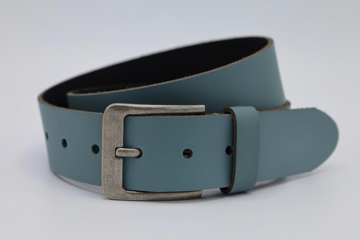 4CM BREDE NETTE ZEEGROEN RIEM VERKOOPPRIJS: 29,95,-
