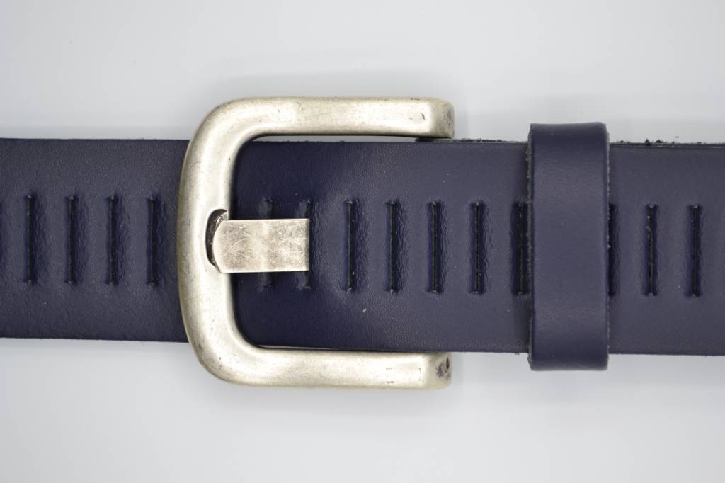 SPLIT LEREN RIEM 40mm DONKER BLAUW PERFORATIE RIEM VERKOOPPRIJS: 29,95,-