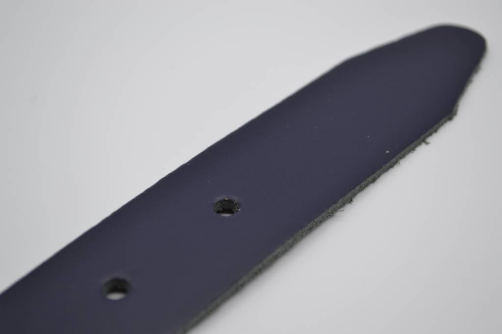 MARINE BLAUW LEREN SPLIT RIEM 35mm VERKOOPPRIJS: 29,95,-