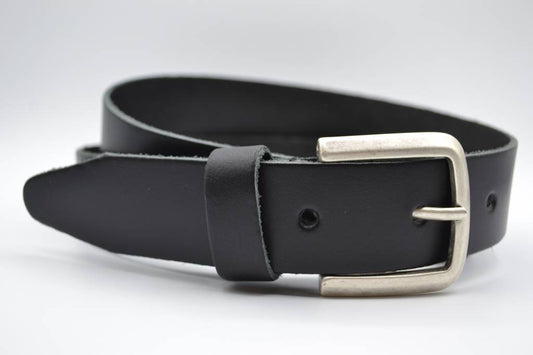 ZWARTE LEREN SPLIT RIEM 35mm  VERKOOPPRIJS: 29,95,-