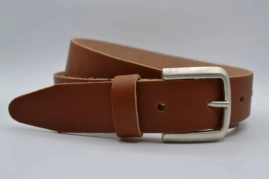 COGNAC LEREN SPLIT RIEM 35mm VERKOOPPRIJS: 29,95,-