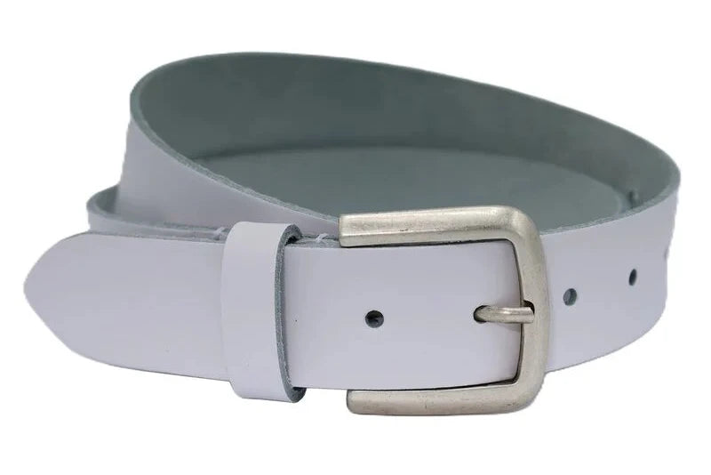 WITTE LEREN SPLIT RIEM 35mm VERKOOPPRIJS: 29,95,-