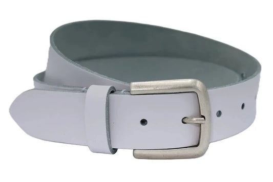 WITTE LEREN SPLIT RIEM 35mm VERKOOPPRIJS: 29,95,-
