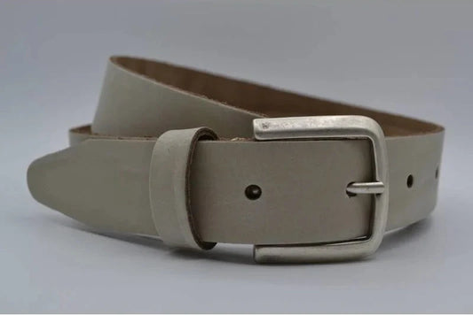 ECRU LEREN SPLIT RIEM 35mm VERKOOPPRIJS: 29,95,-