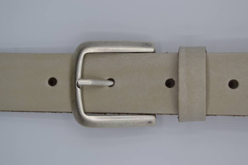ECRU LEREN SPLIT RIEM 35mm VERKOOPPRIJS: 29,95,-
