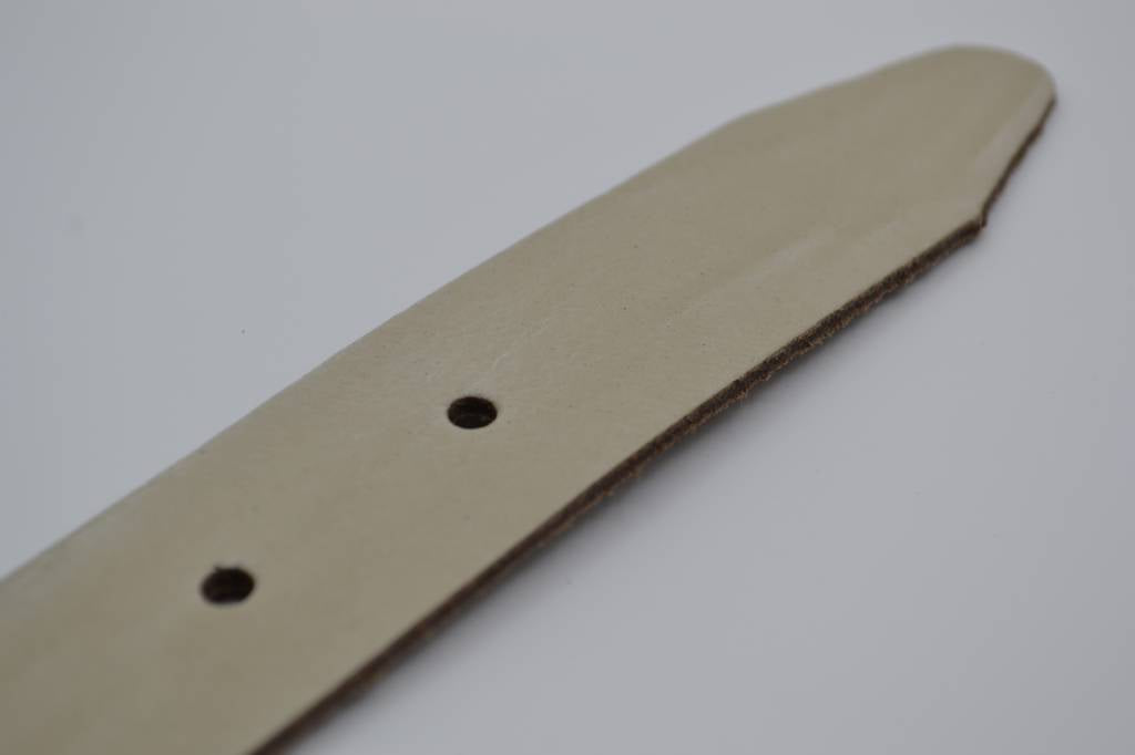 ECRU LEREN SPLIT RIEM 35mm VERKOOPPRIJS: 29,95,-