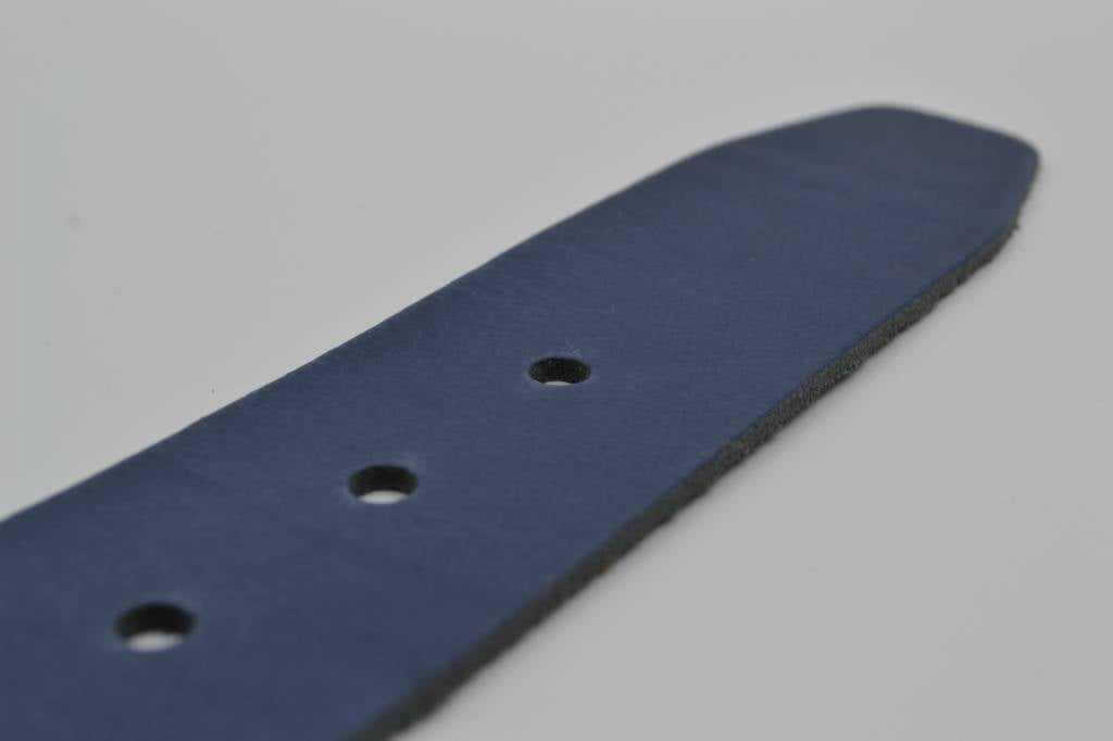 45MM BREDE BLAUWE ECHT LEDEREN CASUAL RIEM VERKOOPPRIJS: 27,00,-