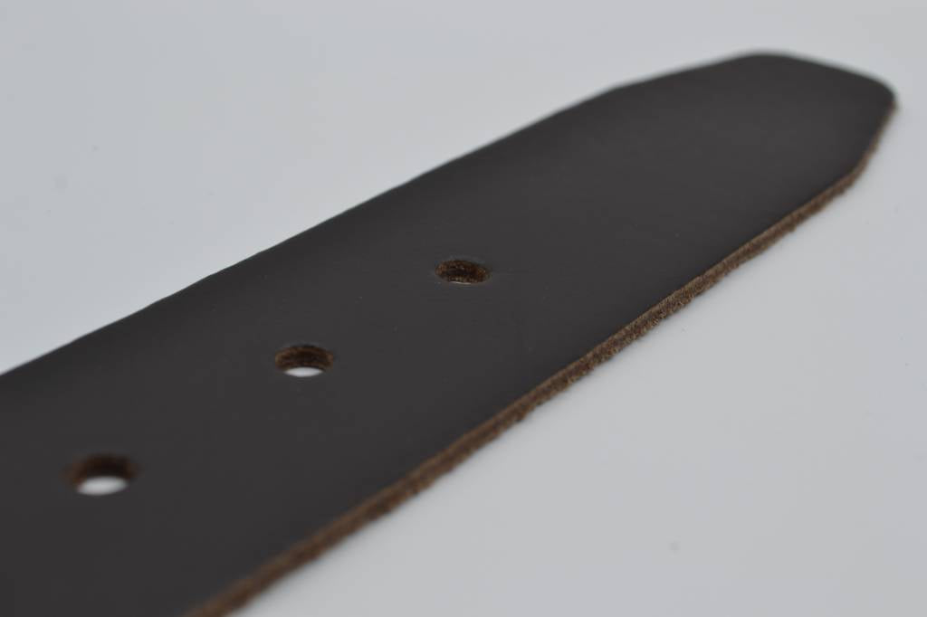 45MM BREDE DONKER BRUINE  ECHT LEDEREN CASUAL RIEM VERKOOPPRIJS: 27,00,-