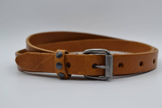 COGNAC 20MM BREDE RIEM MET STUDS OP LUS VERKOOPPRIJS: 19,95,-
