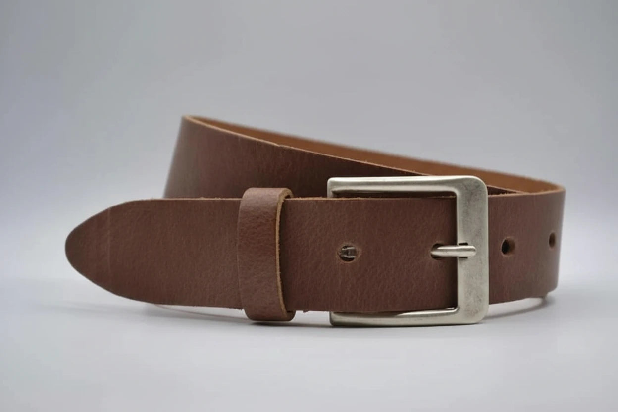 4CM BREDE NETTE COGNAC RIEM VERKOOPPRIJS: 29,95,-