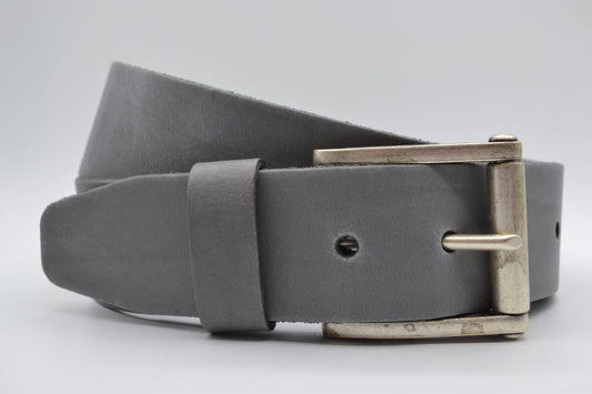 45MM BREDE GRIJZE ECHT LEDEREN CASUAL RIEM VERKOOPPRIJS: 27,00,-